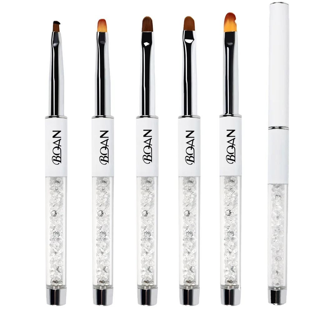 UV Gel Brush Liner Painting Acrylic Drawing Brush for Nails Rhinestone Handle Manicure Nail Art Tool
