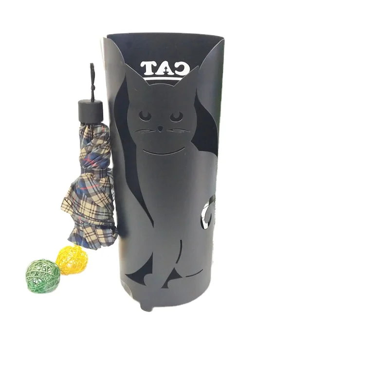 Factory wholesale black cute cat umbrella stand