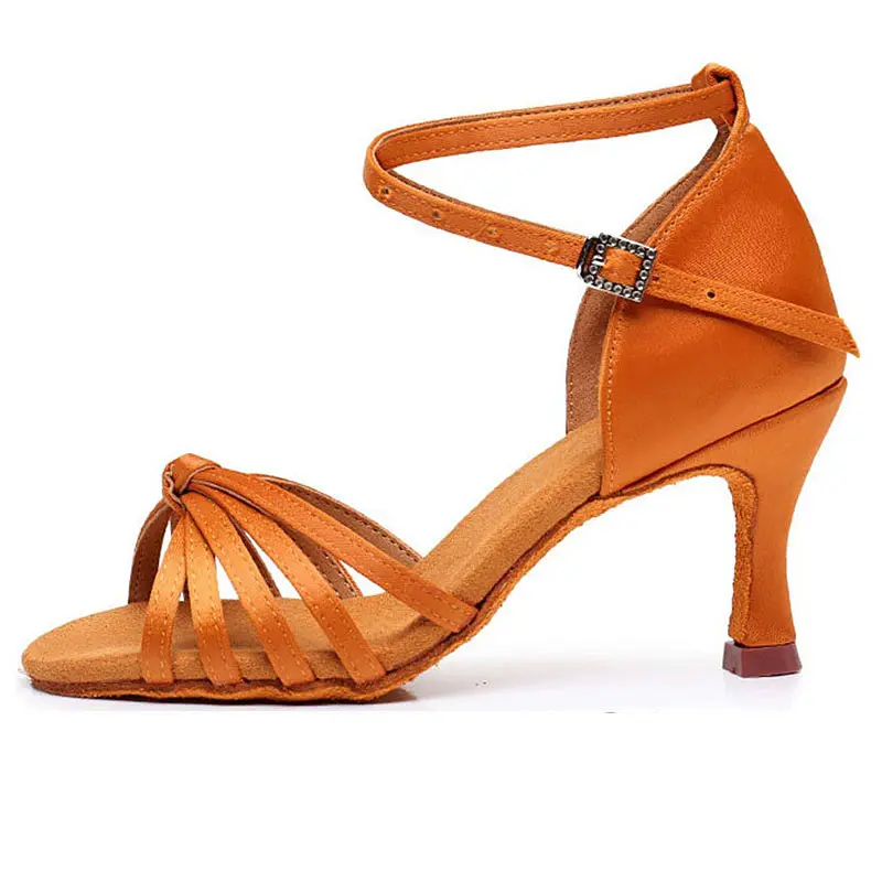 New Upgrade Latin Shoes Women Horseshoe Heel Salsa Ballroom Dance Shoes Sandals Women Classic Latin Shoes