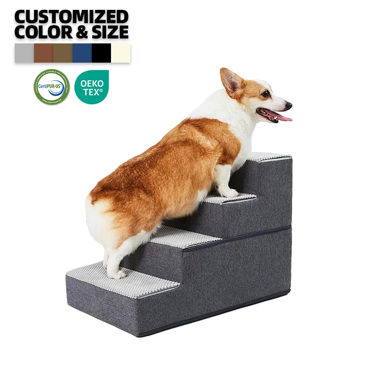 Custom 3 4 5 steps Washable Cover 30D Foam Sofa Little Dog Bed Stairs