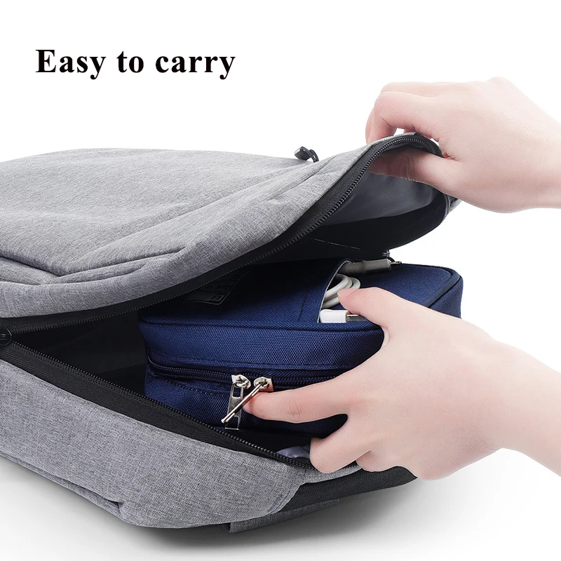 Wholesale Stock Travel Digital Accessories Bag Data Cable Power Bank Organizer Case Portable Earphone mouse Pouch