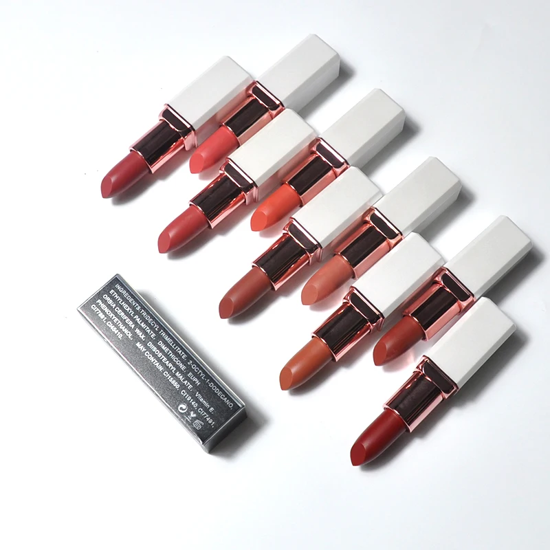 OEM СТМ веган губная помада для макияжа для оптовой торговли губная помада 9 видов цветов Обнаженная матовая губная помада