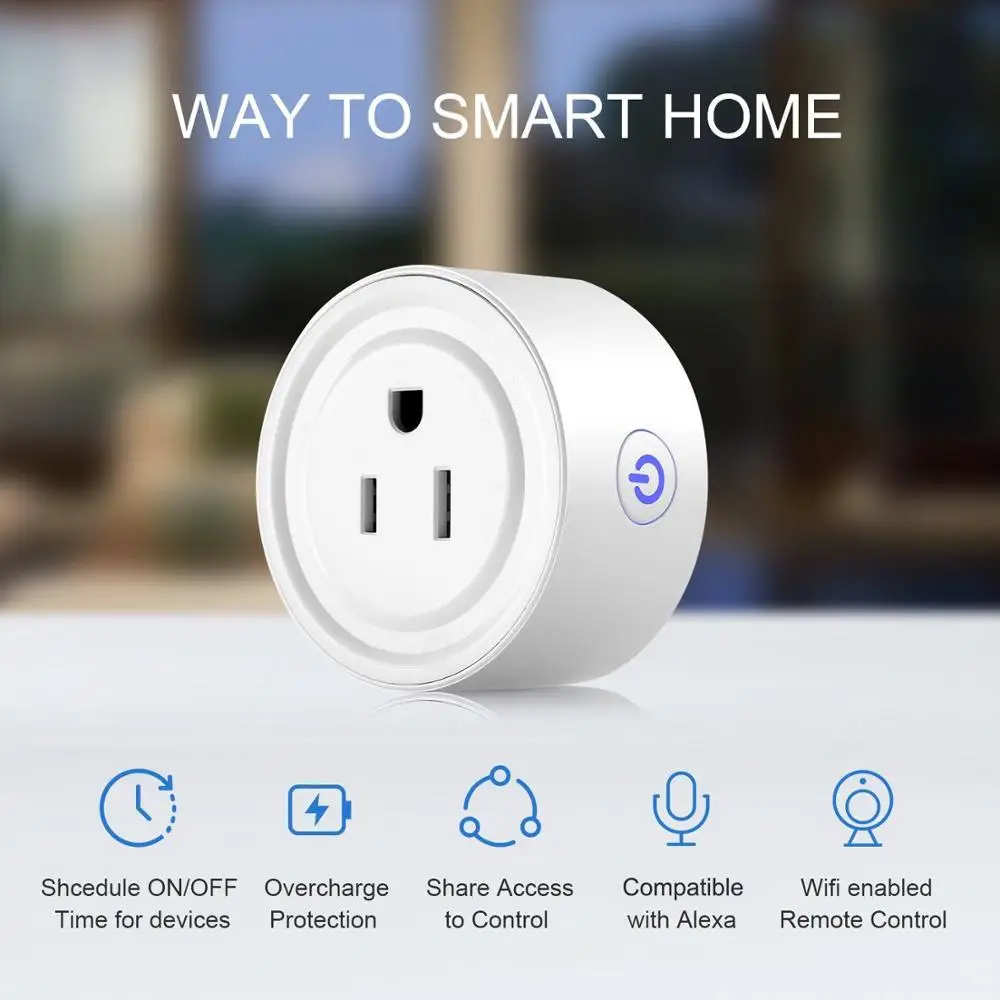 
tuya home smart system no hub gateway wifi smart socket app remote control timer switch esp 8266 OEM ODM services 