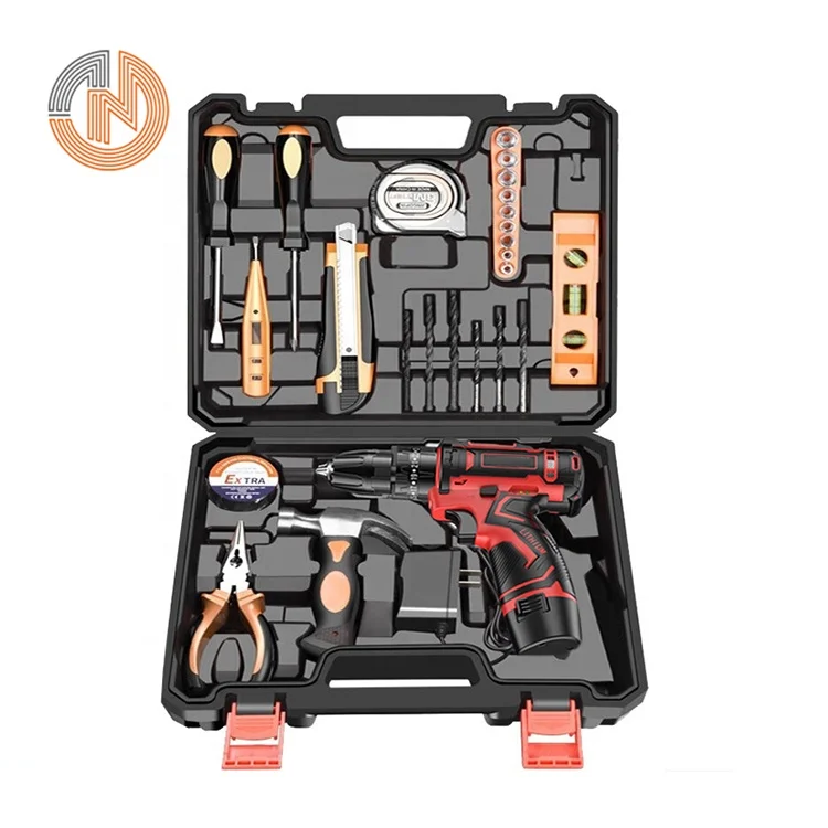 Multifunctional Combo Tools 29PCS Wrench Hammer Level Ruler Screwdriver Power Tool 12v Cordless Electric Metal Drill Bit Set