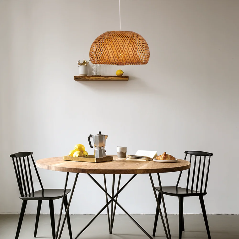 Natural Rattan Art Chandeliers Pendant Lights Nordic Market Price Bamboo Pendant Light