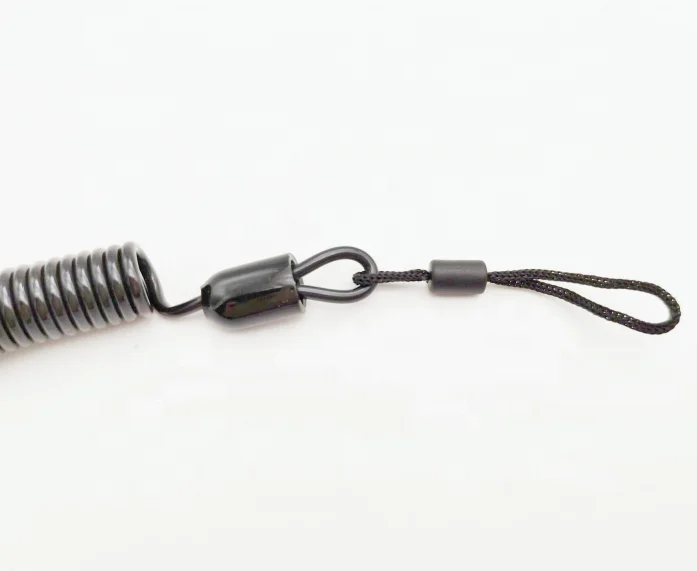 2 мм, черные шнурки из искусственной кожи с наконечником, спиральные выдвижные кабели, используемые для сумки