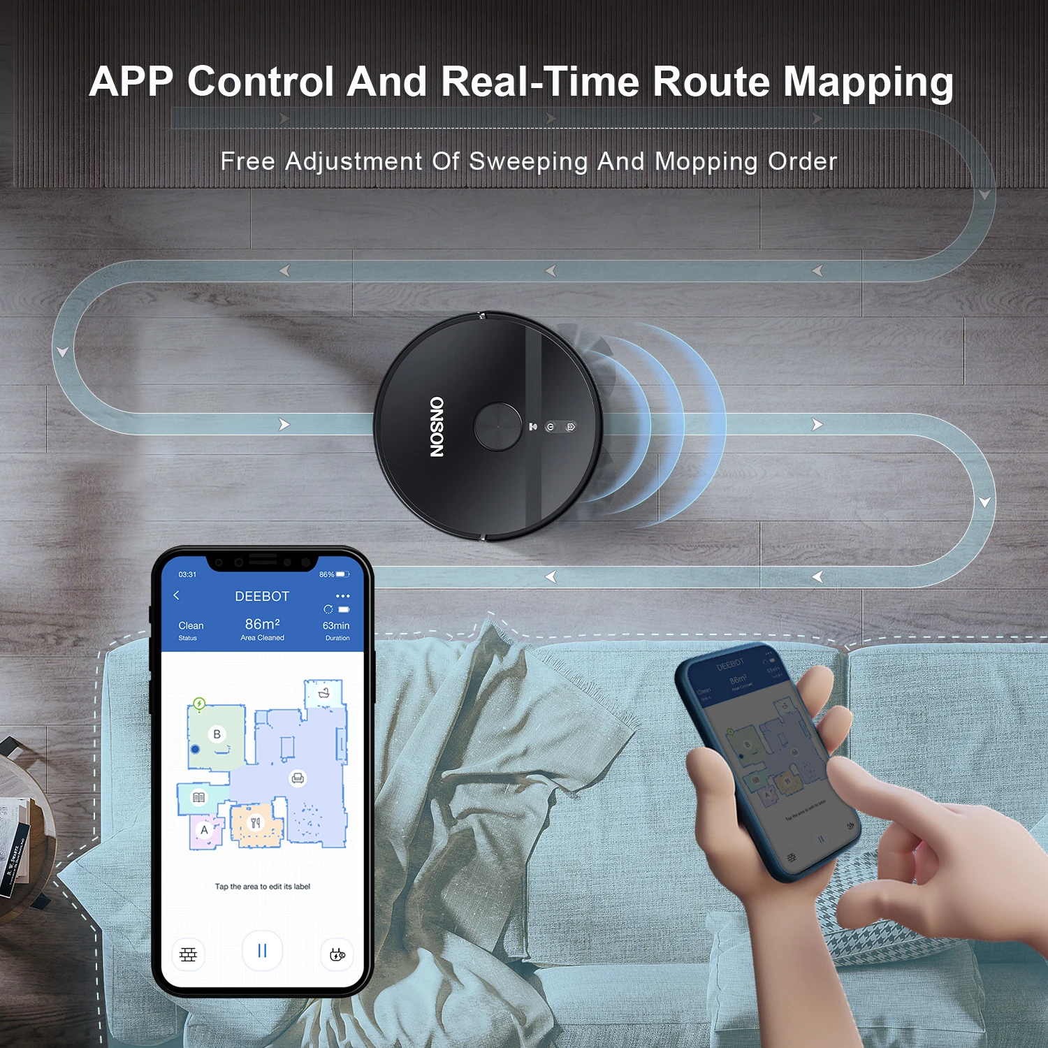 Remote Control Smart Robo Sweeping Automatic Cleaning Mopping Robot Vacuum Cleaner