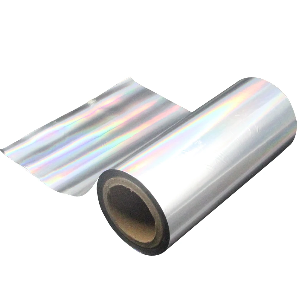 Custom Holographic Customize Print Hologram Hot Lamination Foil PET Pouch Wrapper Package Rainbow Plastic Laser Film