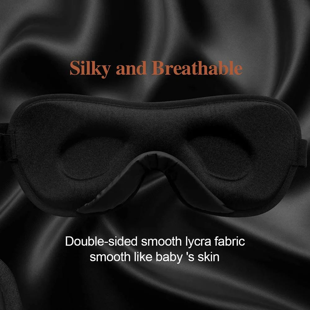 2023 luxury custom adjustable 2cm deep eye socket 3D contour Sleep soft eye masks