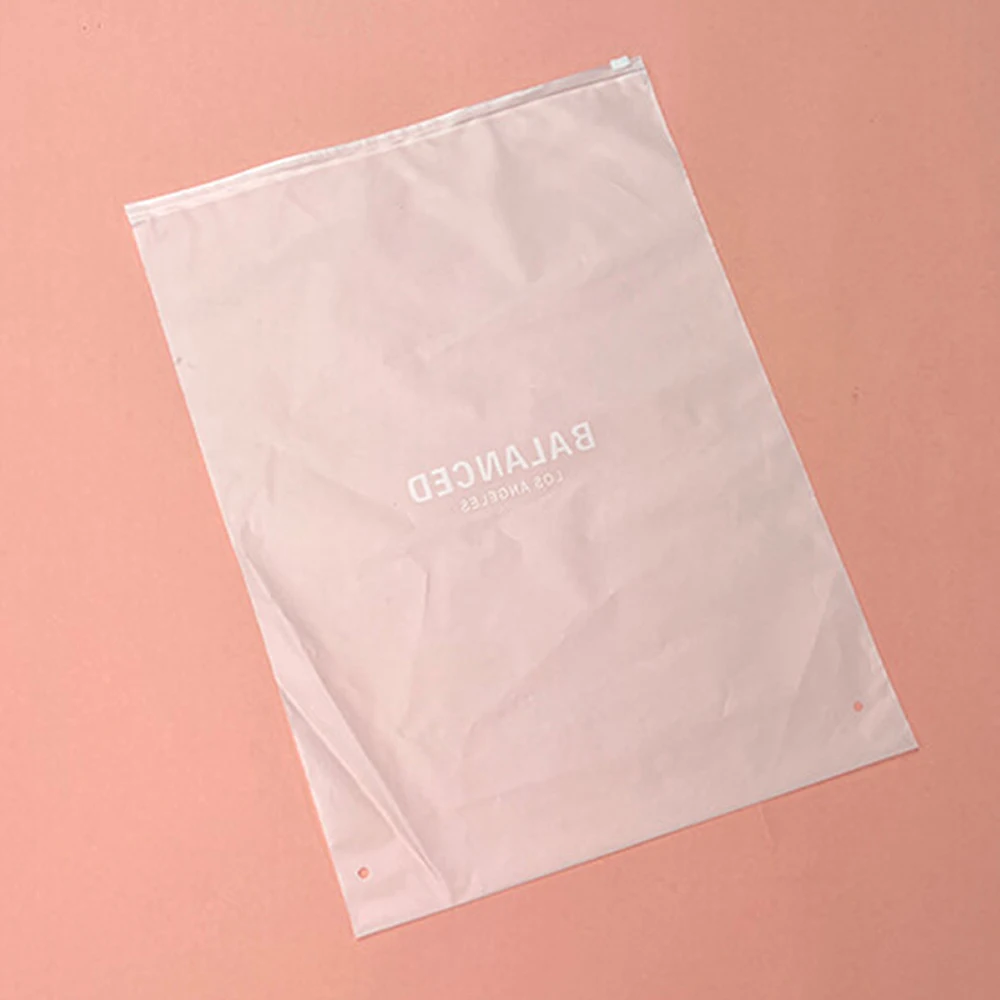 Custom eco friendly Matte Biodegradable zip lock bag, T Shirt Swimwear plastic clothing zipper bags ziplock bag for clothes