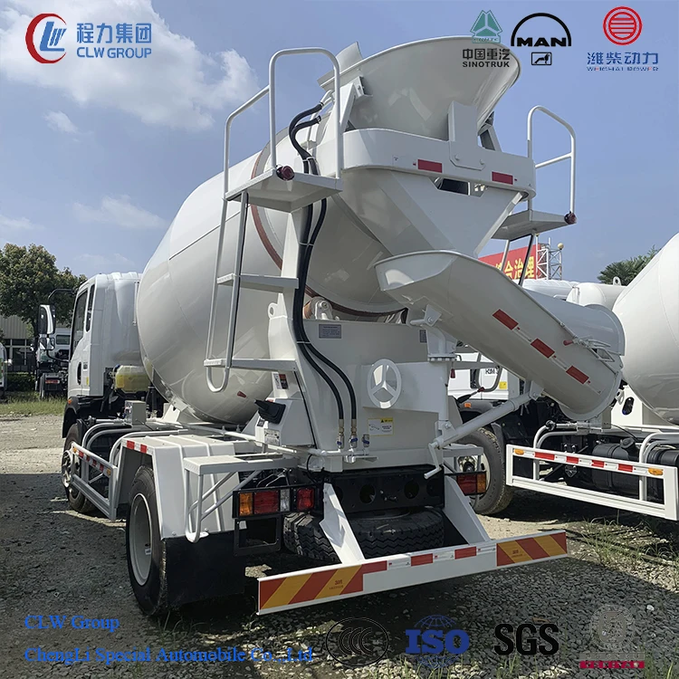 HOWO concrete truck 7 m3 concrete mixer and transporting
