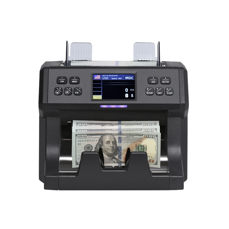 Multi Currency 2 CIS mix bill value money cash counter money counting automatic money counter machine portable