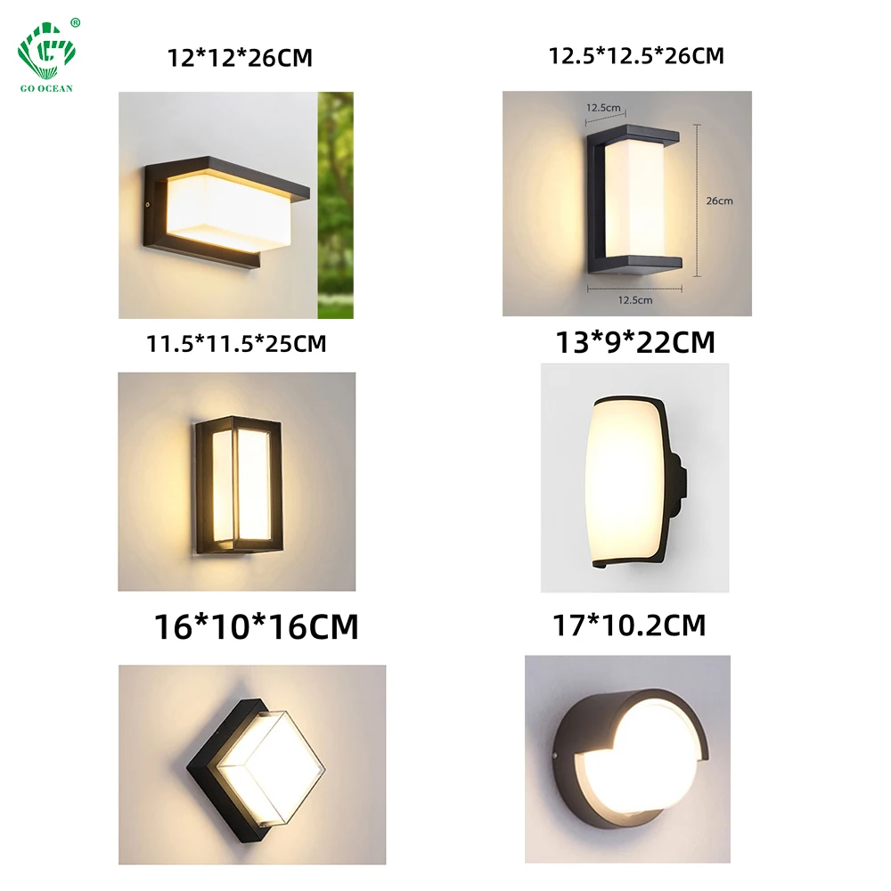 waterproof body induction led garden lights outdoor wall lights exterior wall mounted led exterior lamp