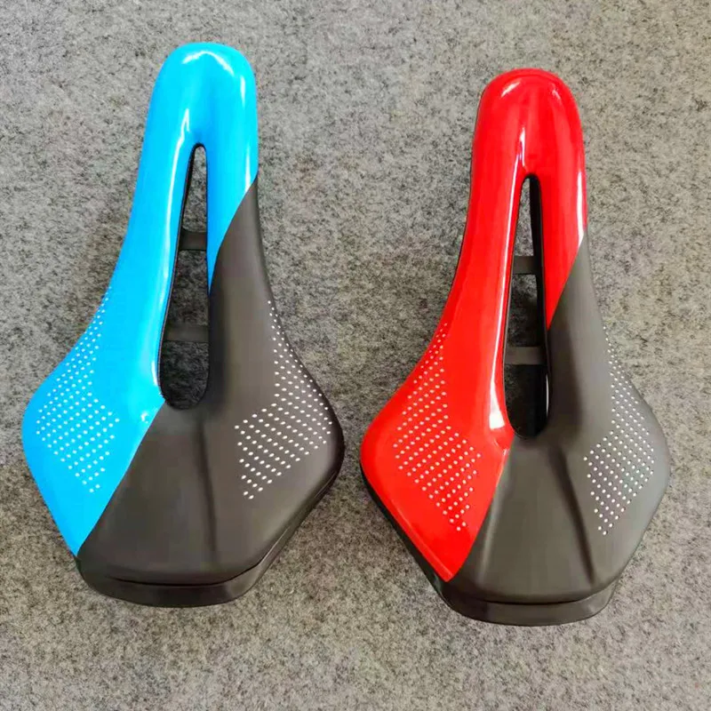 Ultralight Mountain Bicycle Saddle MTB Short Nose Road Bike Seat PU Leather Hollow Prostatic Saddle Bicycle Parts