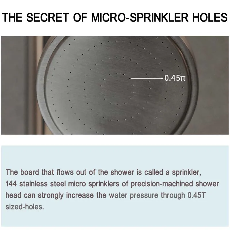 Manufacturer SUS 304 Shower Head High Pressure Hand Shower Stainless Steel Bathroom Shower Faucet