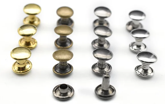 Cheap 8Mm Copper Rivets Mushroom Shape Double For Clothes Garment Metal Studs Bags
