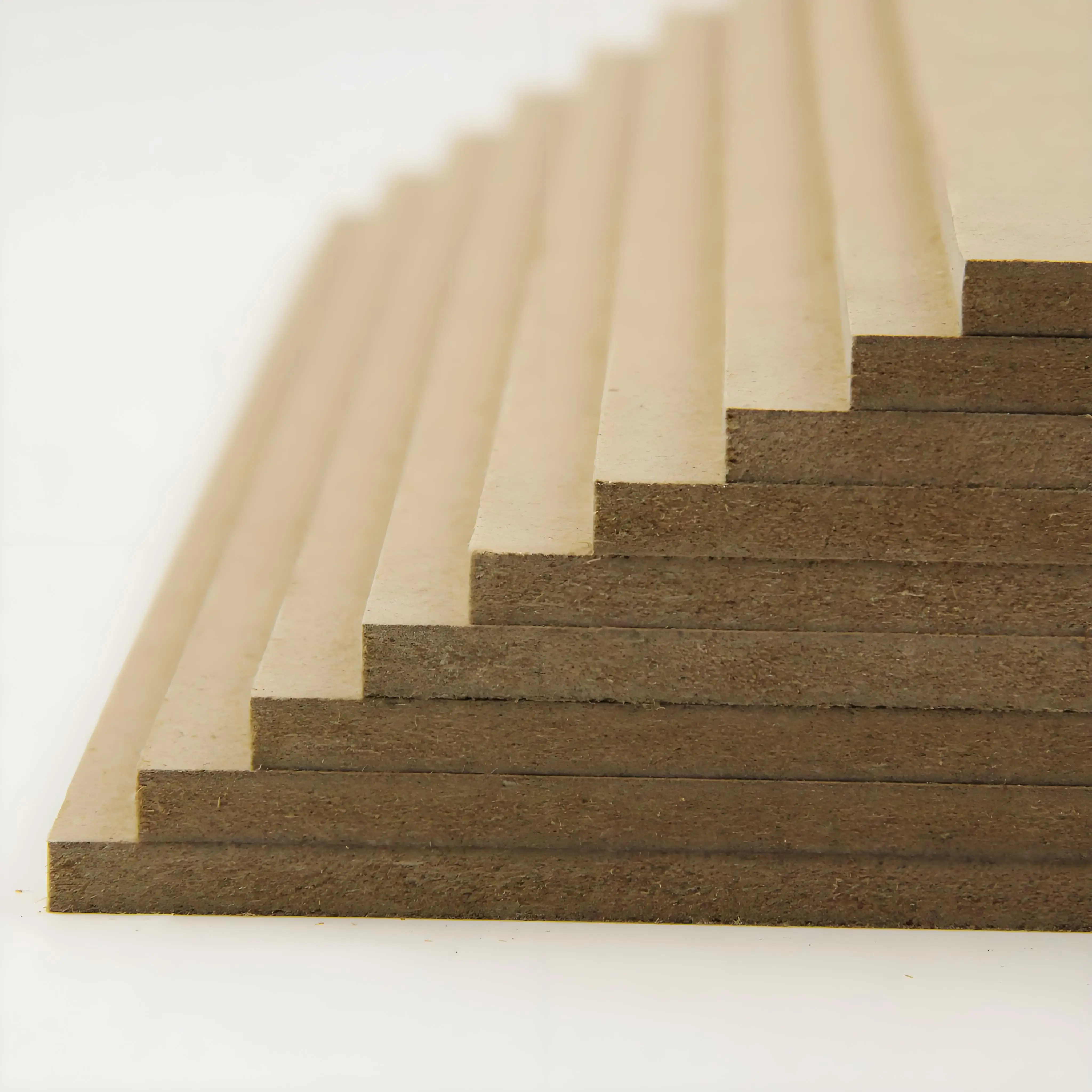 Factory Direct High Gloss Melamine MDF Board Sheet 18mm Thickness Wood Fiber Base Material E0/E1 Furniture Cabinets 4x8 Sale