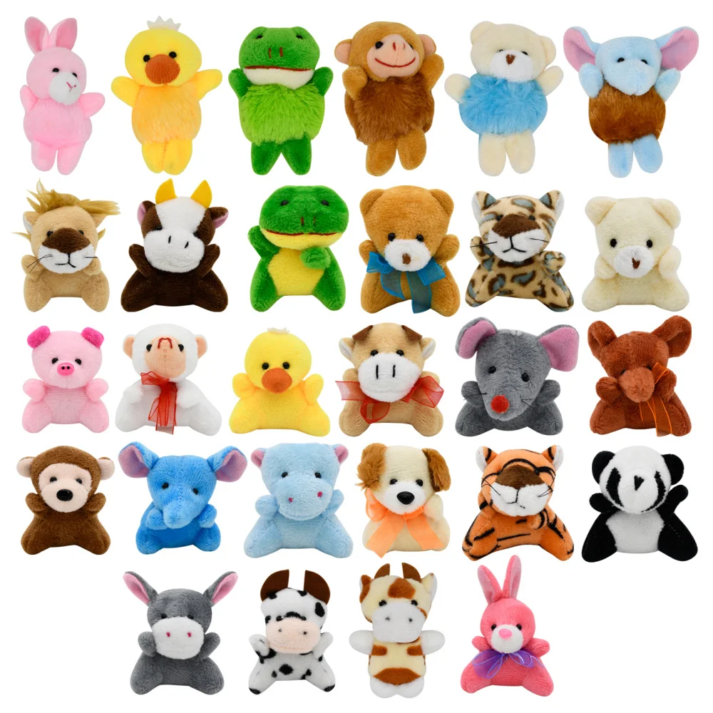 Mini Animal Plush Toy Assortment Kids Toy Fidget Valentine Giveaway Gift for Children Small Animal