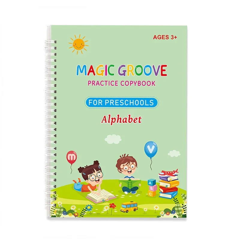 Детская учебная книга с ручкой