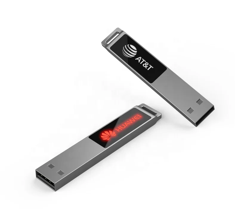 Newest LED USB Flash Drive 32GB 64GB 128GB usb flash pen drive Mini metal usb disk 4GB 8GB 16GB