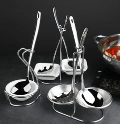 hot selling Spoon Rest Stainless Steel Pot Lid Holder Spoon Holder Lid Rest  Ladle Stand