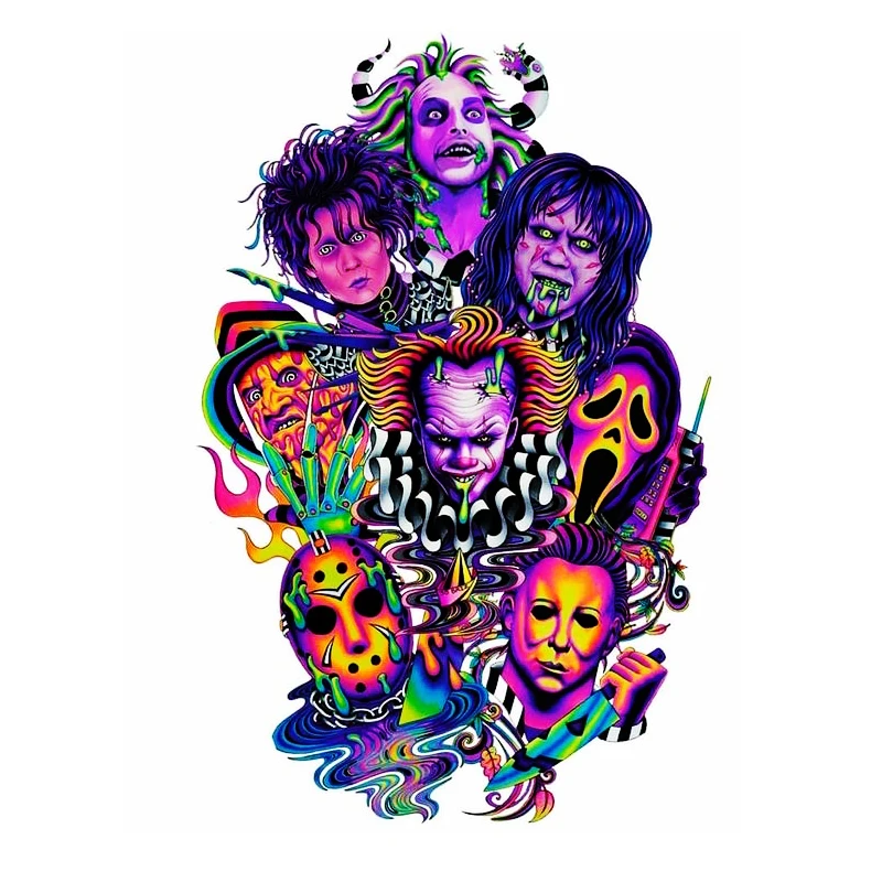 2023 печать на Хэллоуин прозрачная пленка DTF переводная конструкция трафаретная печать теплопередача для футболки