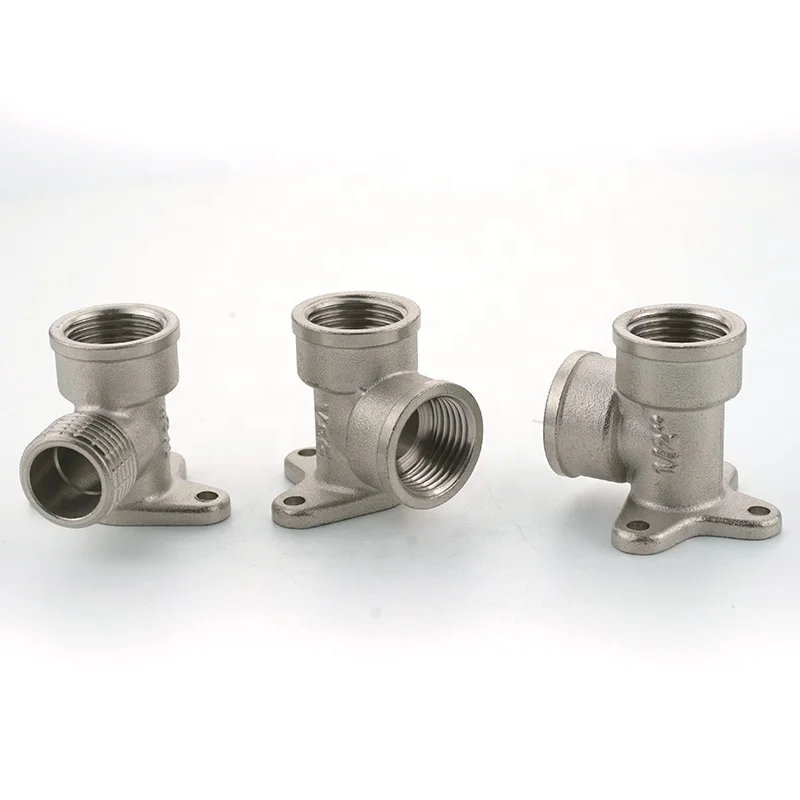 Professional china supplier internal thread water pipe fittings brass backplate elbow