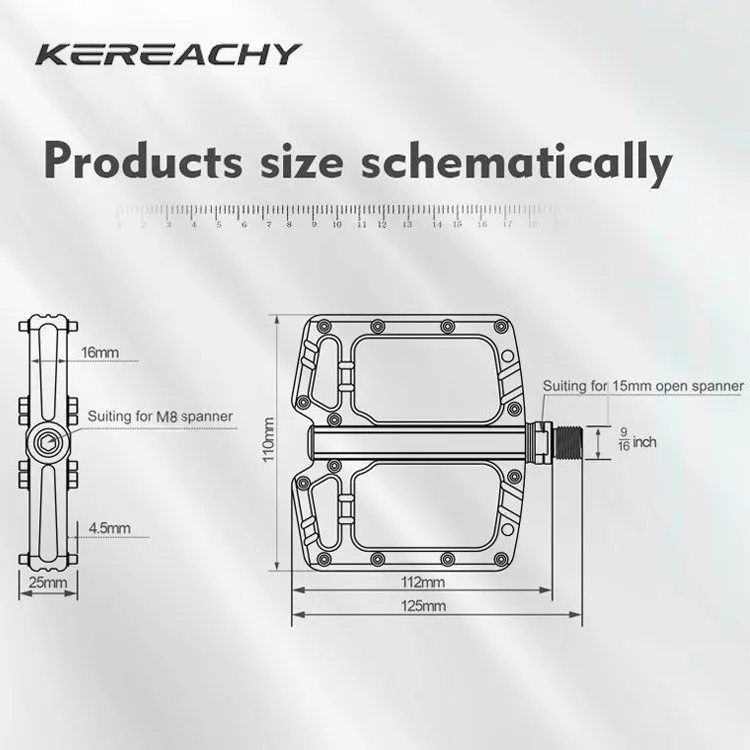 KEREACHY ультра-легкая велосипедная педаль с 3 подшипником для горного велосипеда высокопрочная Нескользящая широкая аксессуары верховой