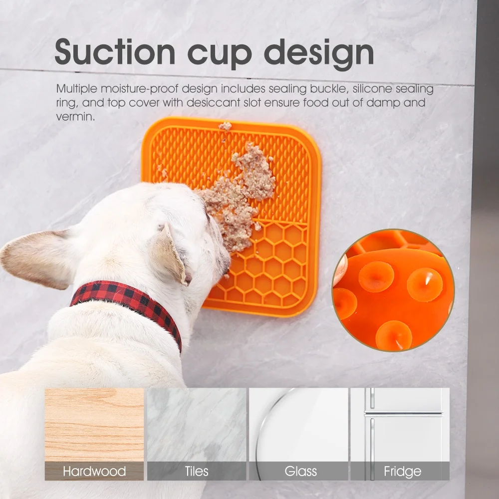 4pcs Cat Dog Lick Mat Treat Ball Lion Plush Toy Large Capacity Foldable Pet Food Container Set