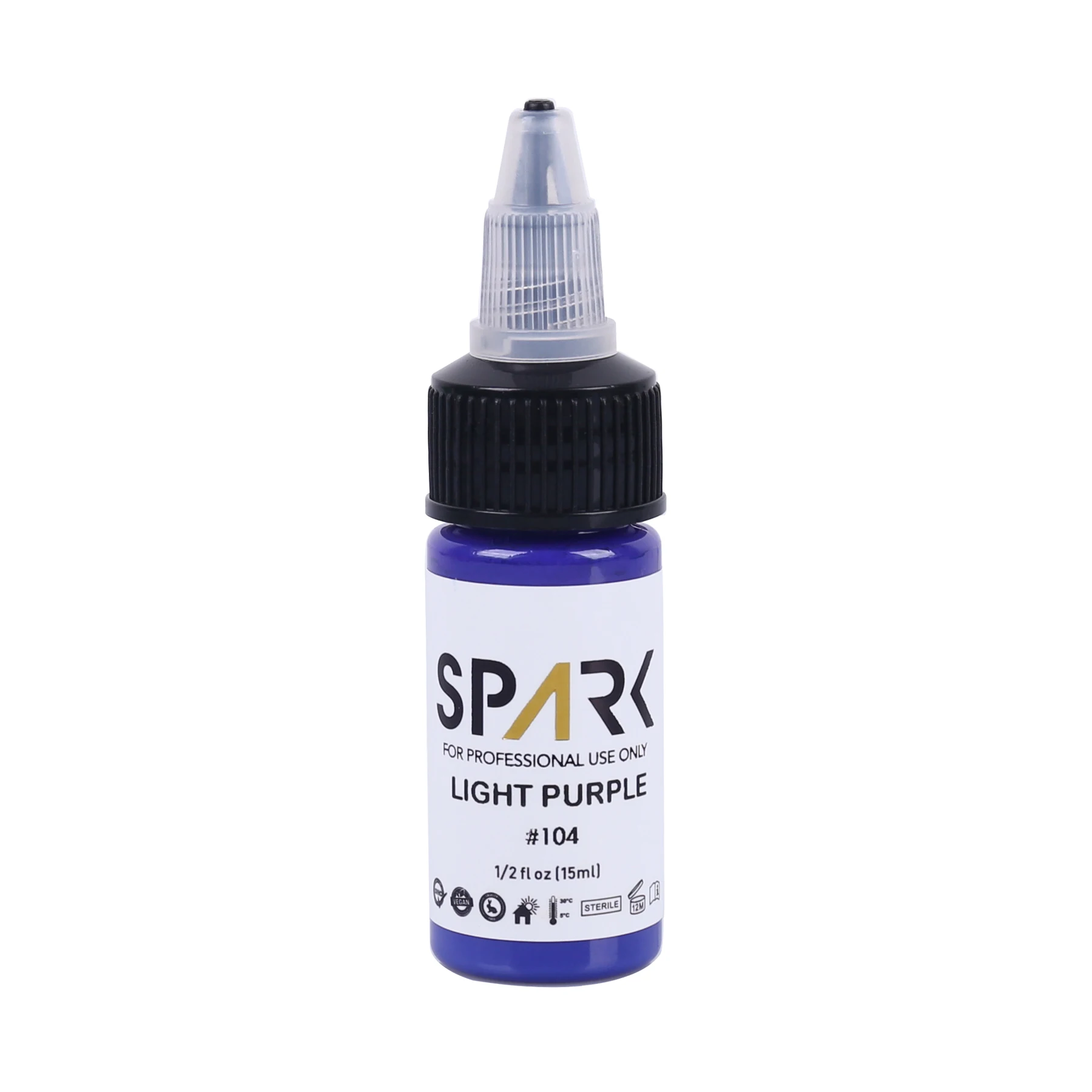 Spark High-end 0.5 OZ 15 ML Organic Non-toxic PMU Cosmetic Vegan Temporary Alcohol Based Tattoo Ink