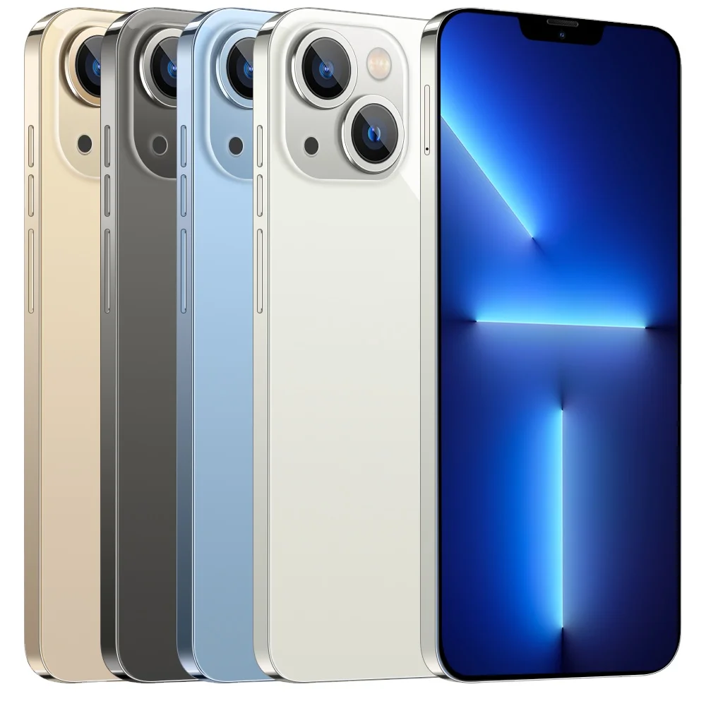 I13 Pro(A60) 6,7 дюймов оригинальный смартфон 16GB + 512GB продолжительное время работы в режиме ожидания: Android мобильного телефона высокой четкости с функцией распознавания лиц