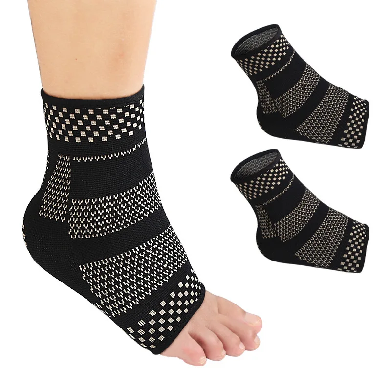 A Set Professional Cooper Infused Custom Sport Compression Knee Brace Palm Support Ankle Brace Ankle Sleeve