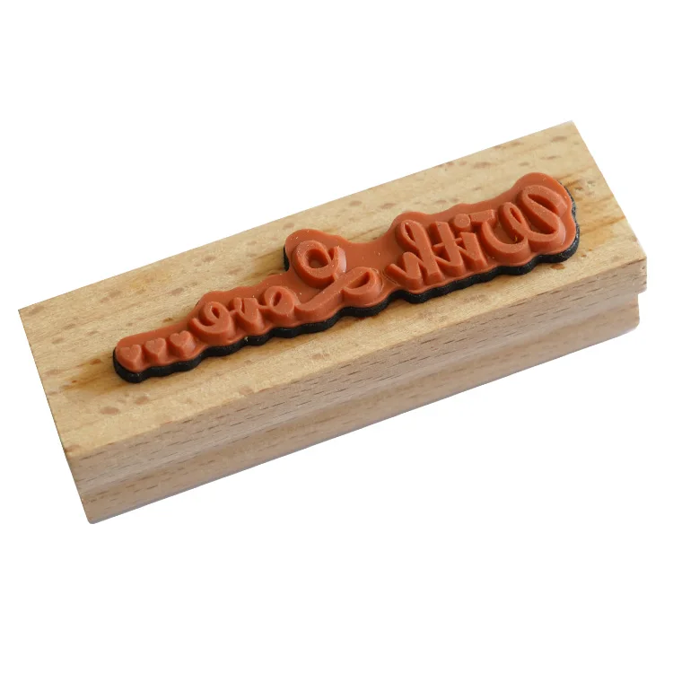 Creative Cute Wooden Rubber Stamp Retro Wooden Stamp For Diy Scrapbook School Office Decoration