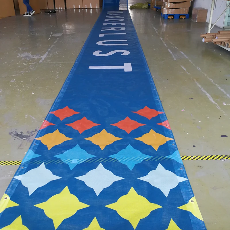 Customized banner Outdoor Hanging Sport Event Advertising Large Size Fence Banners Custom Polyester Mesh Fabric Banner