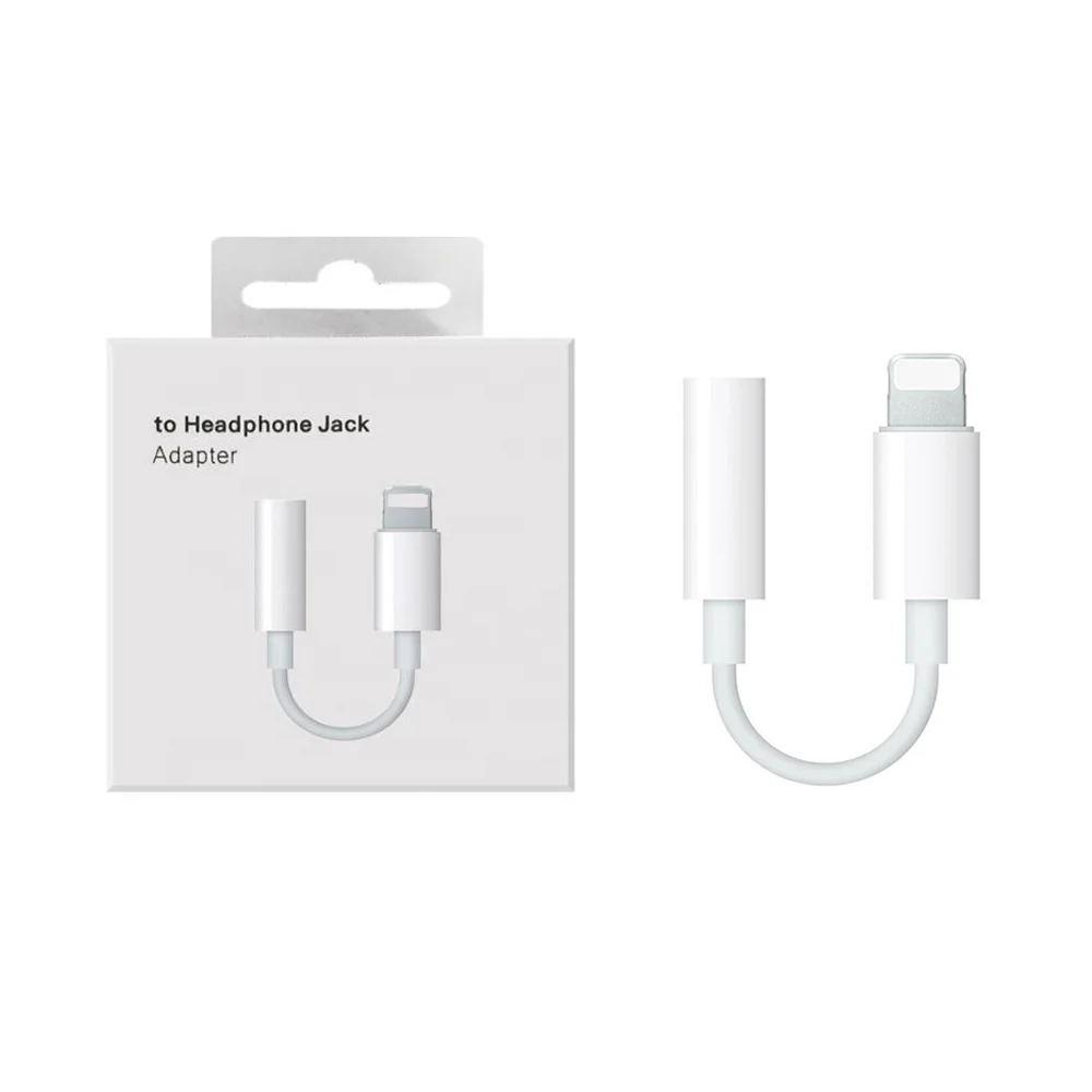 Top Quality Original Earphones Converter Cord Aux Cable Audio Connector for iPhone Lightning to 3.5 mm Headphone Jack Adapter