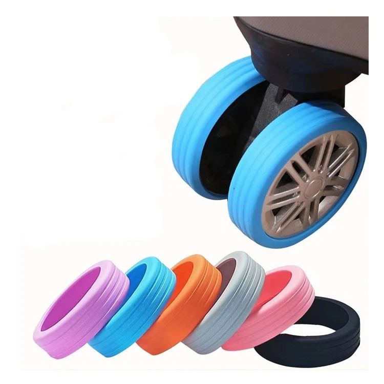 8Pcs Travel Suitcase Wheel Protector Luggage Wheel Protective Silicone Silent Protection Cover Luggage Wheel Covers