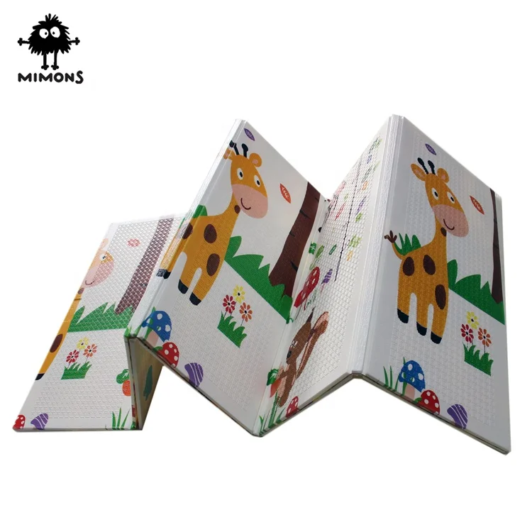 
Hot sale double side designs waterproof xpe foam baby play mat foldable 