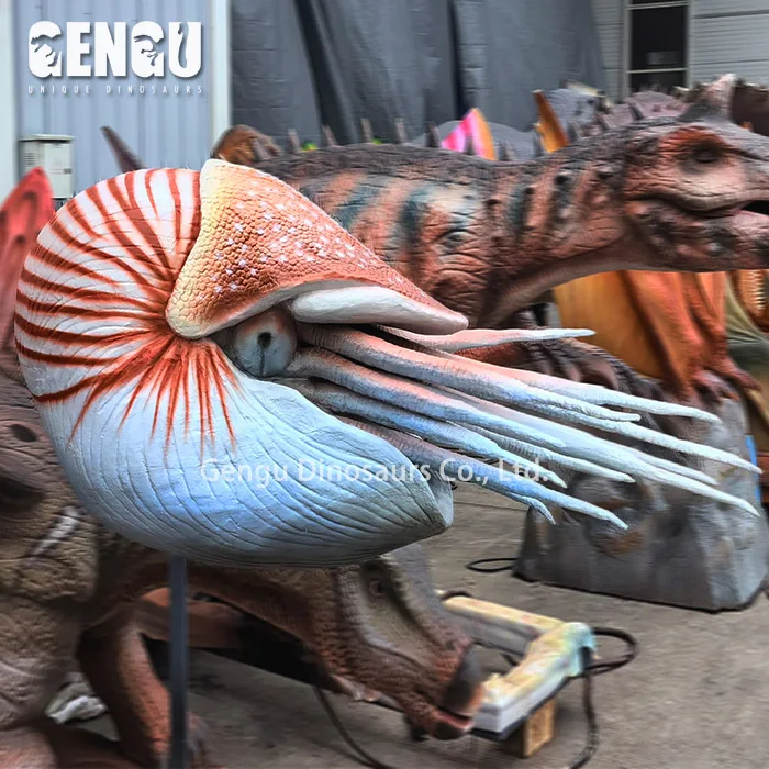 Customized Marine Organism Indoor Exhibition Animatronic Animal Big Size Nautilus Model