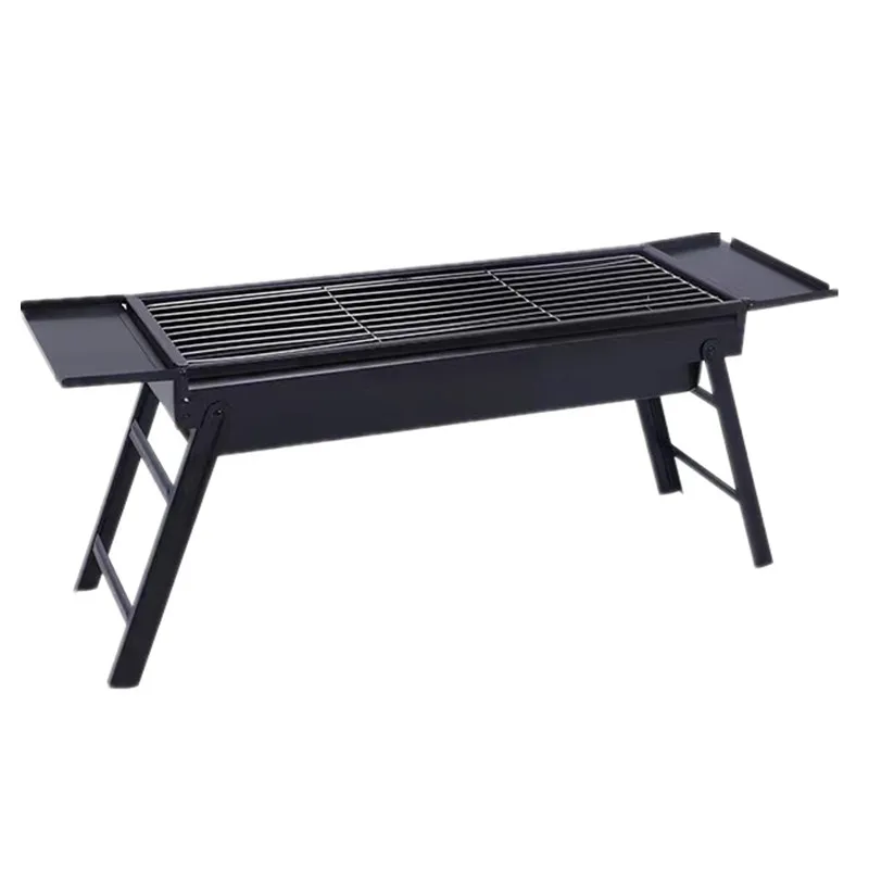 New Drawer-type charcoal grill multi-scene camping parties Rectangular portable folding BBQ grill