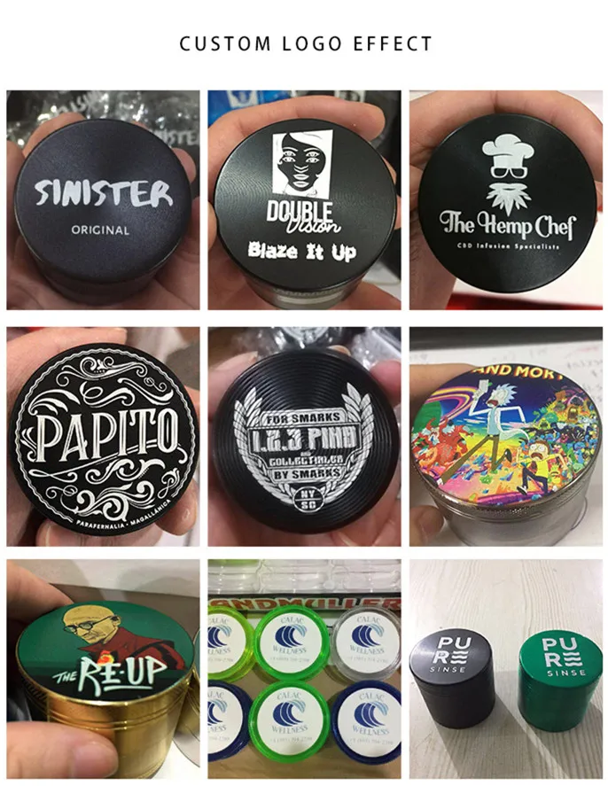 55mm Grinder Zinc Alloy Metal Herbal Magnetic Smoke Grinders