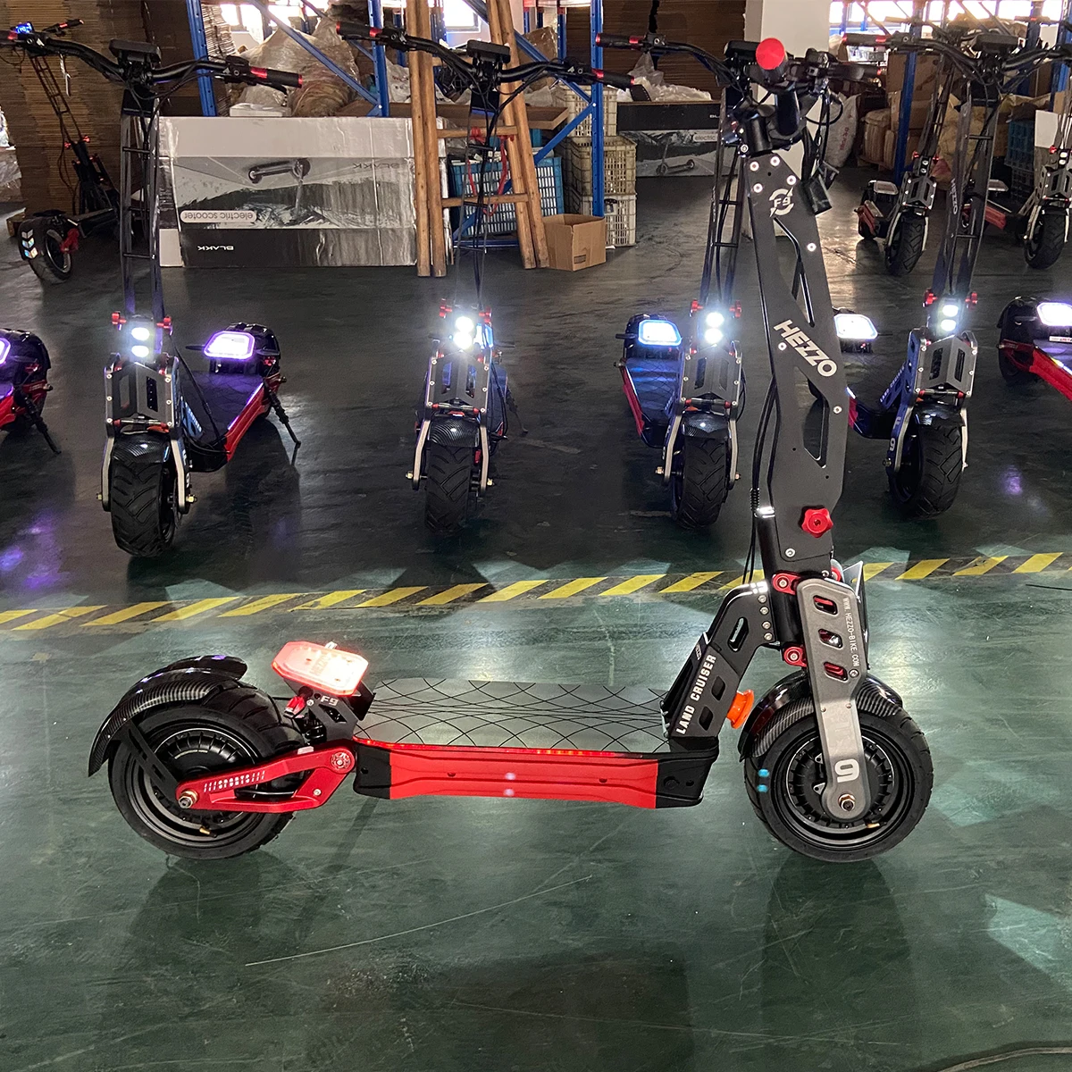 HEZZO EU US Stock Electric Scooter 60V 8000W Dual Motors 40h LG 90Km/h Foldable 12Inch Road TIRE Two wheels Escooter