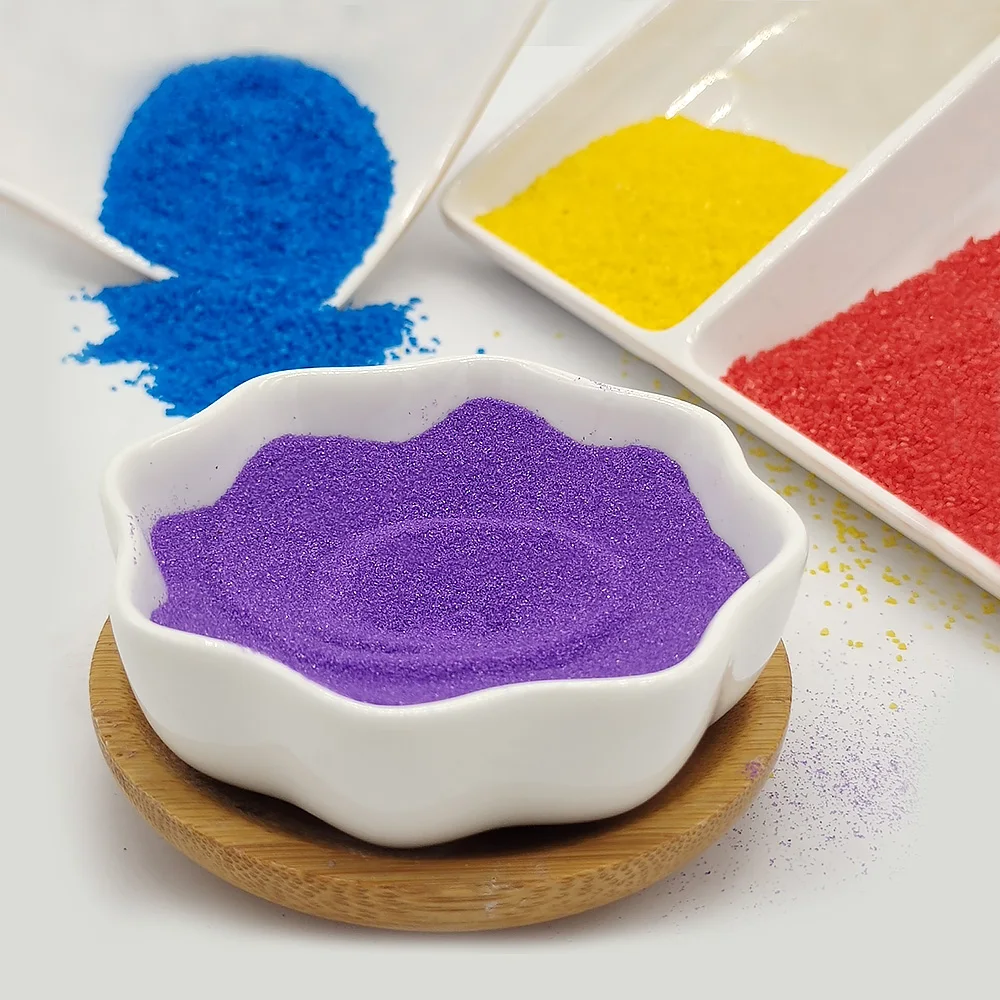 Beautiful colorful sand artificial colorful quartz sand high quality colorful silica sand