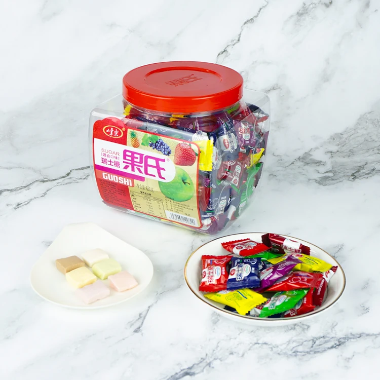 The Fine Quality Mixed Flavours Gummy Toffee Confect Customized Printing Soft Chewy Milk Candy Factory Sale