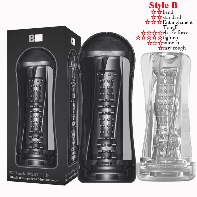 Factory Price Customized Transparent Red Black Vagina Aircraft Masturbation Cup Men Sex Toys For Male