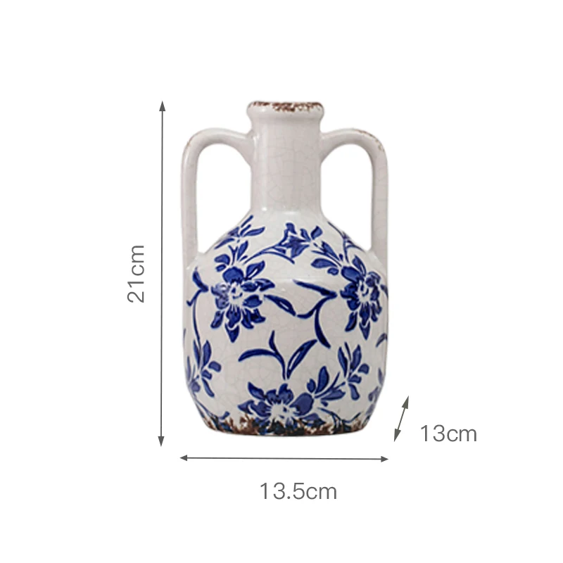 Chinese Style Ceramic Flower Vase Home Blue and White Vase Ceramic Vase For Decoration