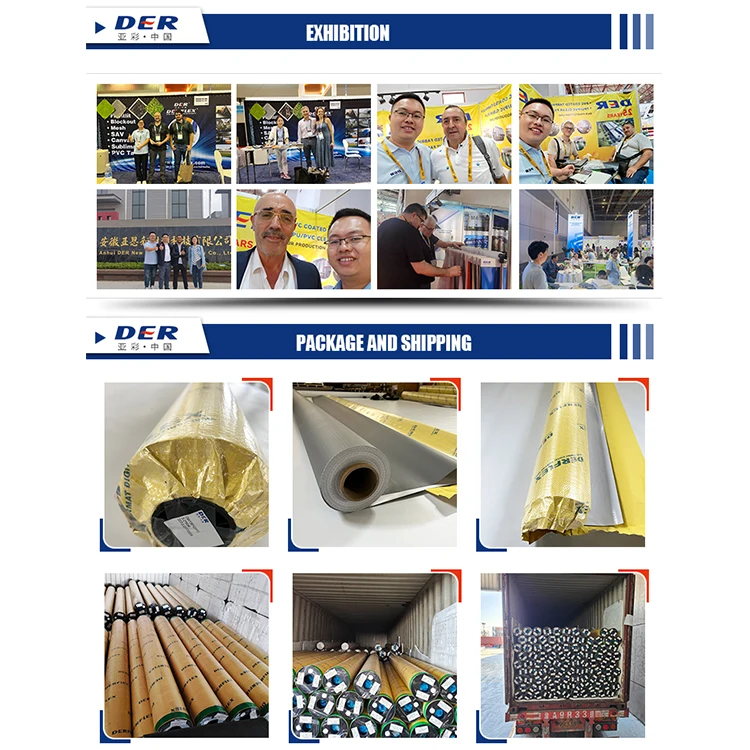 Derflex Hot Melt Laminated Tarpaulin Waterproof Anti-UV PVC Semi-Coated Tarpaulin for Truck Tent Cover Fabric in Roll