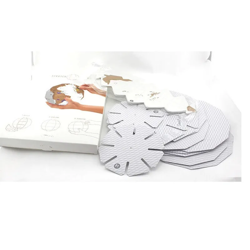 3D царапина шар скретч-карта мира