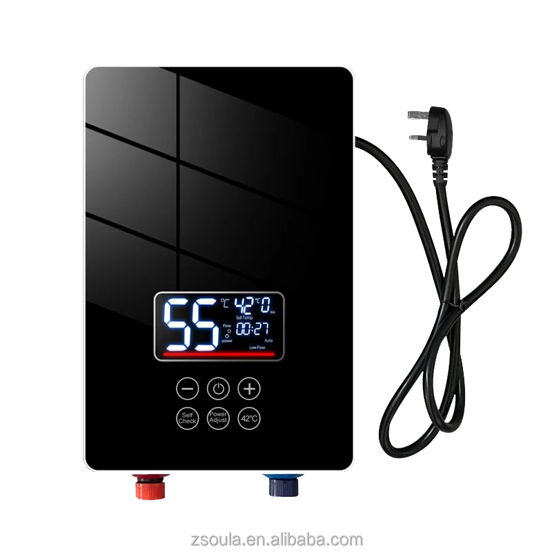 Water Heater Manufacture Customizable Instant Tankless Electric Hot Shower Water Heater Geyser For Bath Kitchen