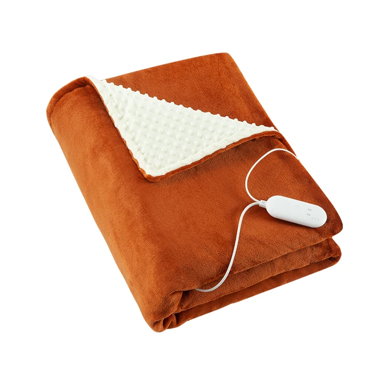 QQC Household Fashion 110v Soft Hot Sale High Quality Safety Heated Throw Blanket Soft Economical Electric Blanket