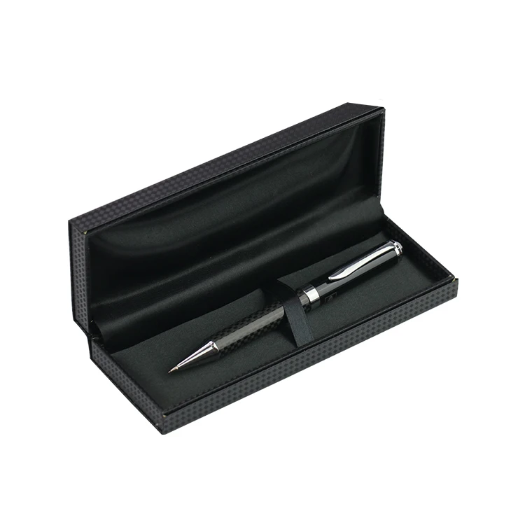 Luxury gift set carbon fiber laser custom logo pen with carbon fiber box for Man And Woman